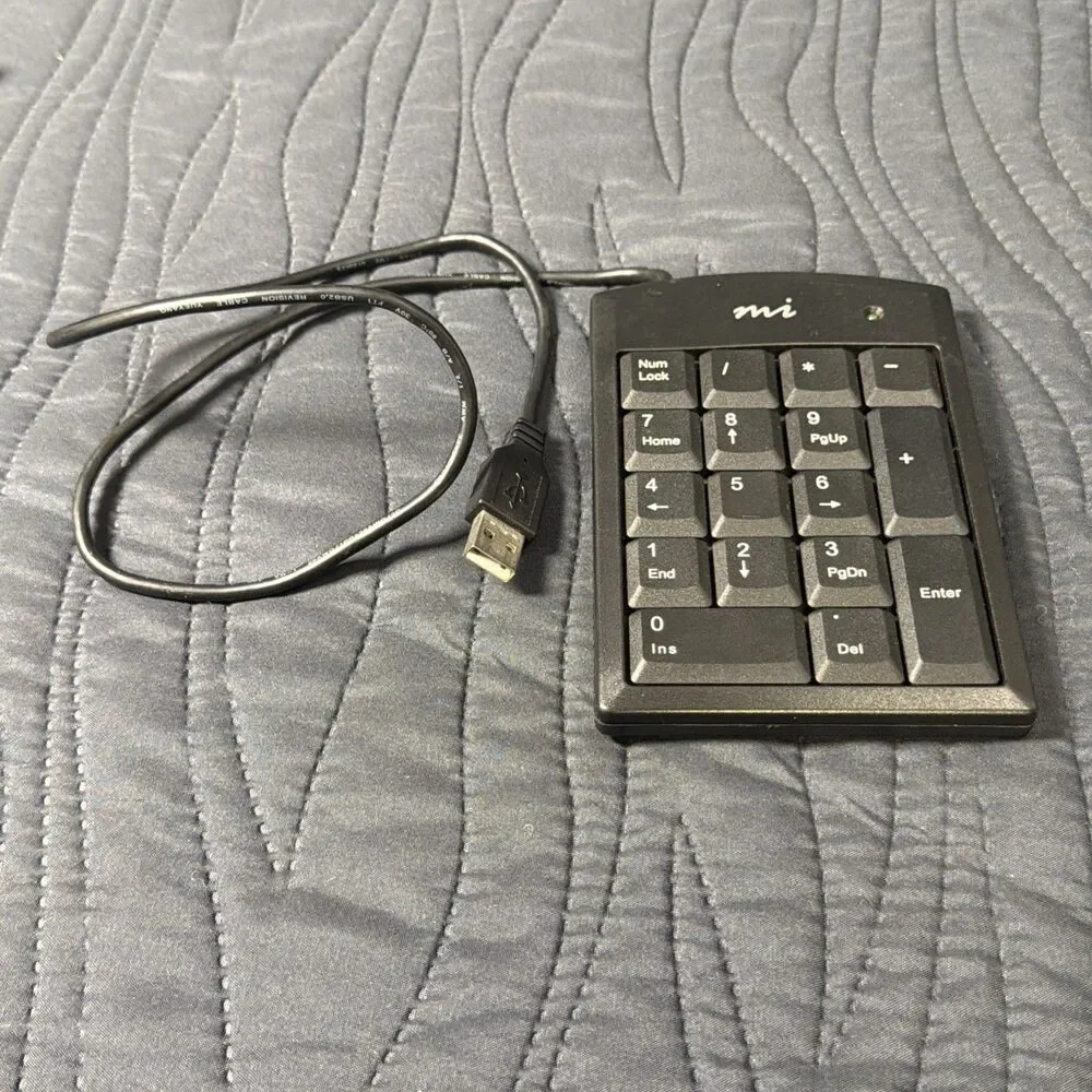 MI MIKIBO Numeric Plus USB Numeric Keypad NPKP55 Model NPKP55 Untestedx